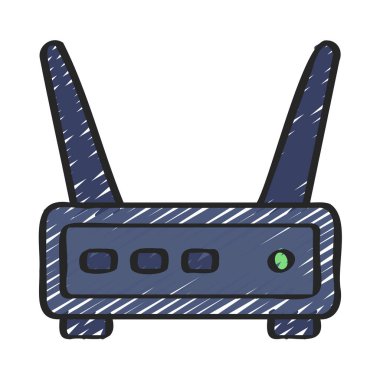 Internet yönlendirici vektör simgesi 