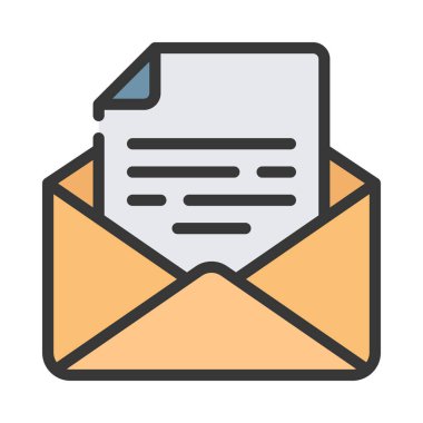 posta belge simgesi, vektör çizim  