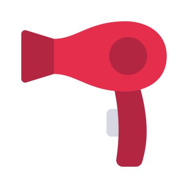 Saç kurutma makinesi ikonu, düz stil. vektör illüstrasyonu 