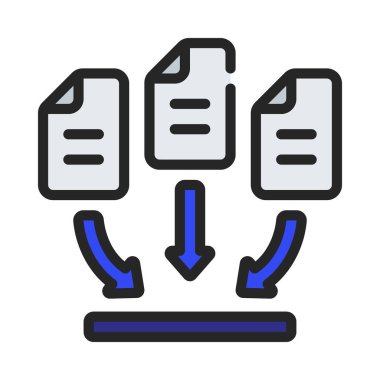 Veri Toplama simgesi, vektör illüstrasyonu  