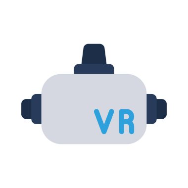 Beyaz arkaplanda VR Google Kulaklık simgesi