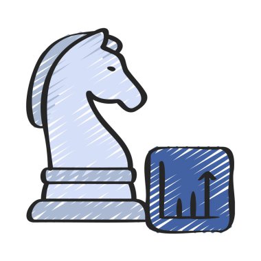 strateji web simgesi vektör illüstrasyonu