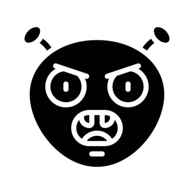 Sürpriz Sinirli Web simgesi vektör illüstrasyonu