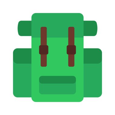 Gezgin Sırt Çantası Web simgesi vektör çizimi