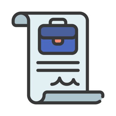 Contract icon, vector illustration simple design