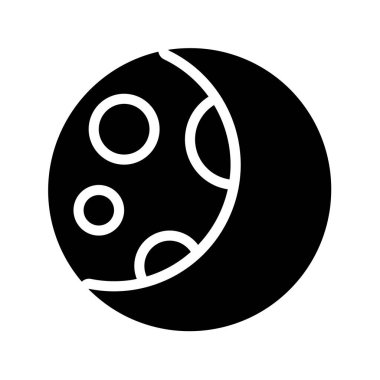 Dolunay ve Hilal Ağı ikon vektör illüstrasyonu