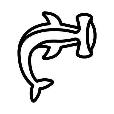 Shark web icon vector illustration