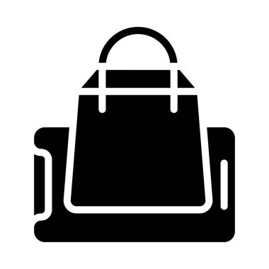  AR Alışveriş Mobil Web simgesi vektör çizimi