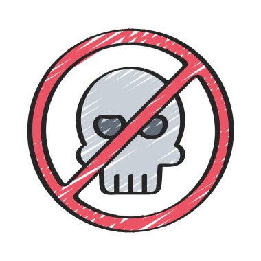 Hack düz simgesi yok, vektör illüstrasyonu 