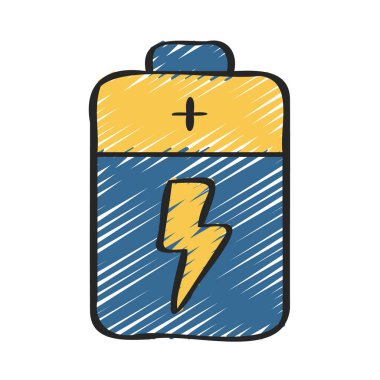 Battery icon, vector illustration simple design