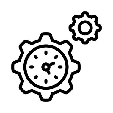 Geliştirme Zamanı modern simgesinin vektör çizimi           