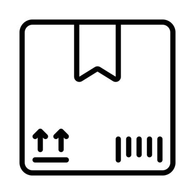 Parsel sembolü düz simge, vektör illüstrasyonu                        