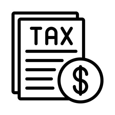 Vergi Belgesi simgesi, vektör illüstrasyonu 