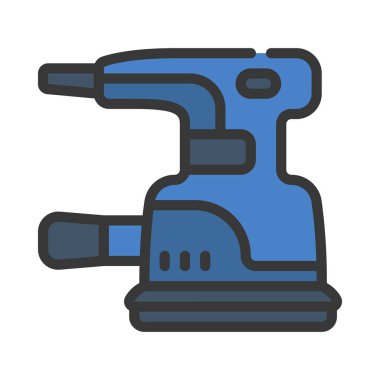 Yörünge Sander düz simgesi, vektör illüstrasyonu 