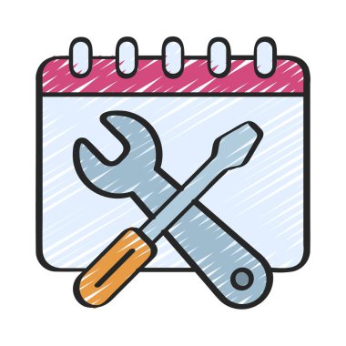 DIY Tarih simgesi, vektör illüstrasyonu