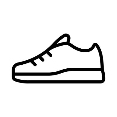 Çalışan Sneaker web simgesi düz tasarım, vektör illüstrasyonu