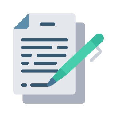 Belge simgesi, vektör illüstrasyonunu imzala 