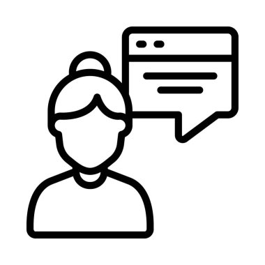 Danışman Web simgesi vektör illüstrasyonu