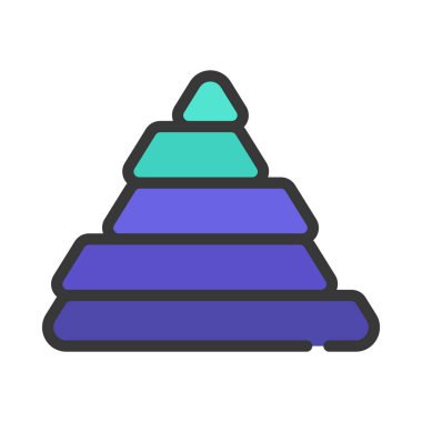 ticari Ofset Üçgen Çizelgesi simgesi, vektör illüstrasyonu