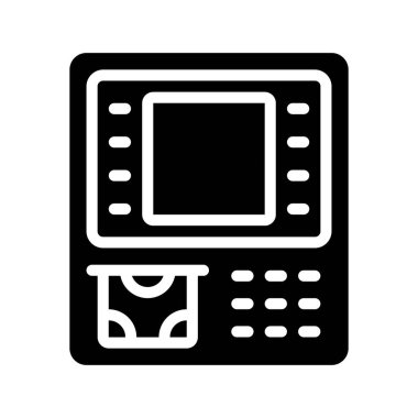 atm web simgesi vektör illüstrasyonu