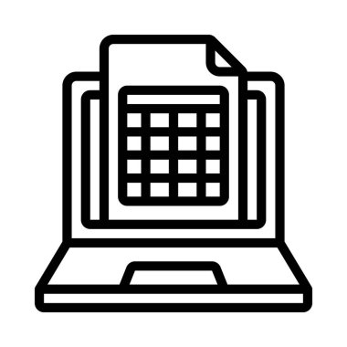 Hesap Tablosu Yazılım Ağı vektör çizimi