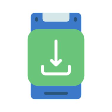 Uygulama simgesi kuruluyor, vektör illüstrasyonu basit tasarım