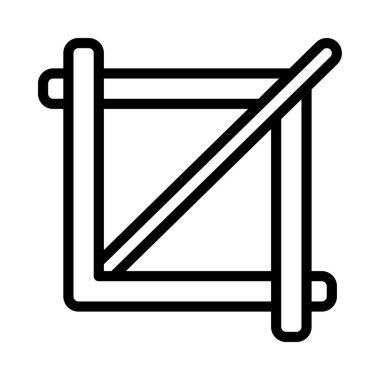 Kırpma Aracı Web simgesi vektör çizimi