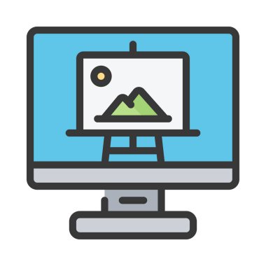 Grafik Tasarım simgesi, vektör illüstrasyonu 