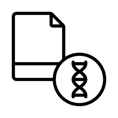 DNA Dosya simgesi, vektör illüstrasyonu