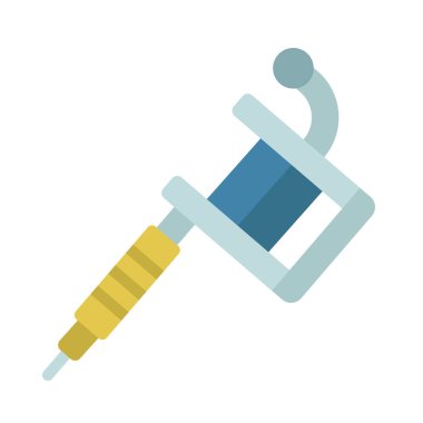 Dövme Silahı düz simgesi, vektör illüstrasyonu 