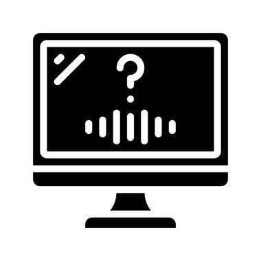 Ses Tanıma Bilgisayar simgesi, vektör illüstrasyonu 