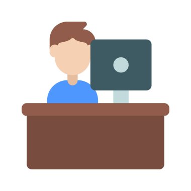 Bağımsız düz simge, vektör illüstrasyonu 