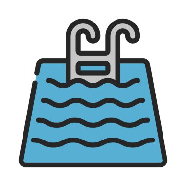 Yüzme Havuzu konsepti vektör çizimi 