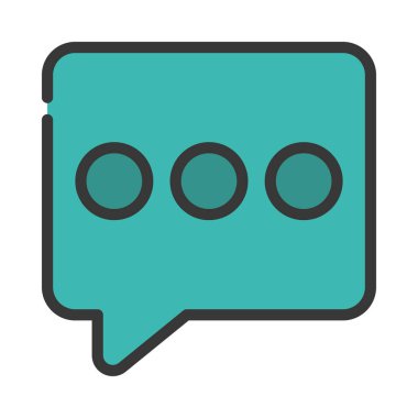 Noktalar Mesaj web simgesi vektör illüstrasyonu