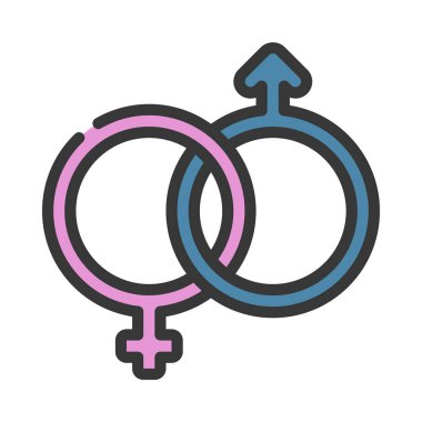 Cinsiyet ağ ikonu vektör illüstrasyonu