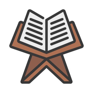 Kuran düz simgesi, vektör illüstrasyonunu aç 