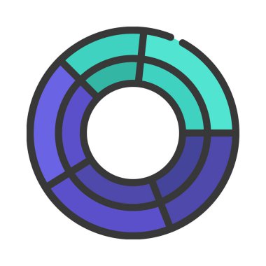 Bir Donut Çizelgesinin vektör çizimi