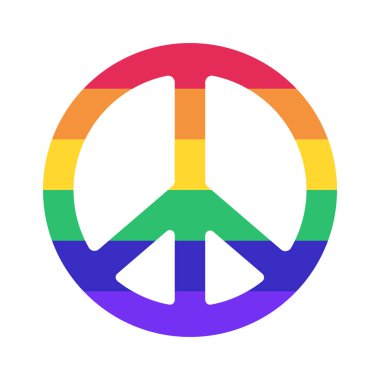 Gökkuşağı Barış İşareti vektör çizimi tasarımı