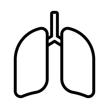 Akciğerler simge vektör çizim tasarım