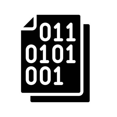 İkili Belge simgesi, vektör illüstrasyonu 