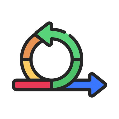 Modern Agile Geliştirme simgesinin vektör illüstrasyonu           