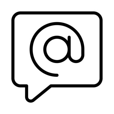 İmza İleti simgesi, vektör illüstrasyonunda  