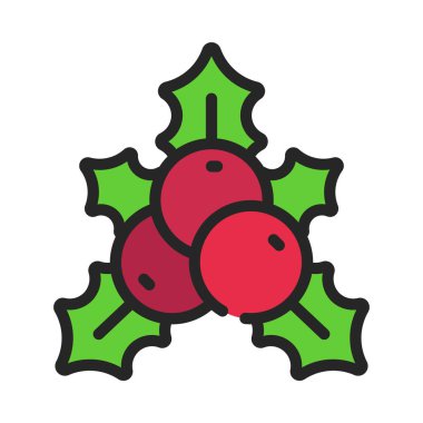 Ökseotu yassı simgesi, vektör illüstrasyonu 