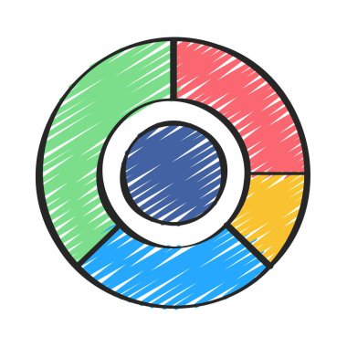 Bir Donut Çizelgesinin vektör çizimi