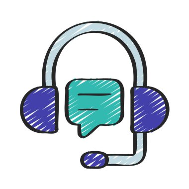 İleti simgesini, vektör illüstrasyonunu destekle  