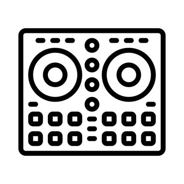 DJ müzik renk simgesi tasarımı