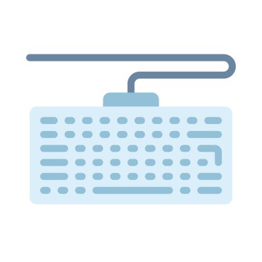 Klavye simgesi, basit stil. vektör illüstrasyonu 