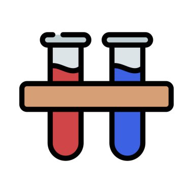 Test Tüpleri Rafı simgesi, vektör illüstrasyonu 