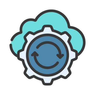 Bulut İyimserleştirme Simgesi, Vektör İllüzyonu