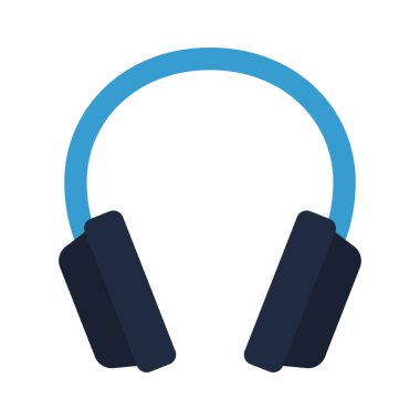 kulaklık simgesi, vektör illüstrasyonu 